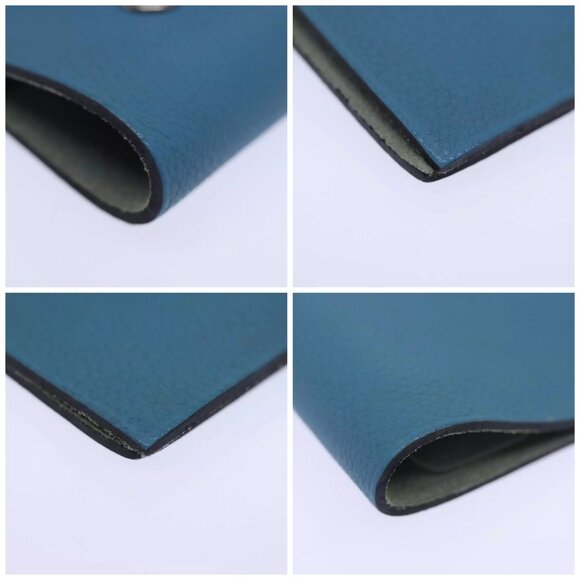 HERMES Yuris PM Day Planner Cover Leather Blue Auth - Picture 15 of 15